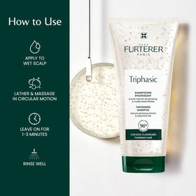 René Furterer styled hair after wash illustrating fuller-looking volume benefit