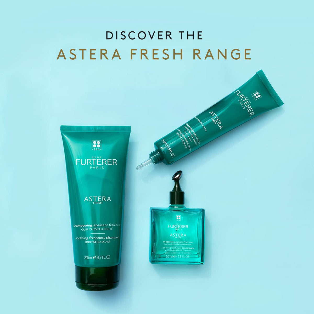 René Furterer shampoo in hands during application showing easy spread and cooling result