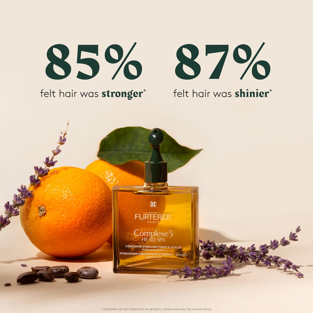 René Furterer scalp application in use illustrating easy targeted pre-shampoo treatment