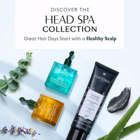 René Furterer lifestyle bathroom setup showing ritual-ready scalp care for healthier hair
