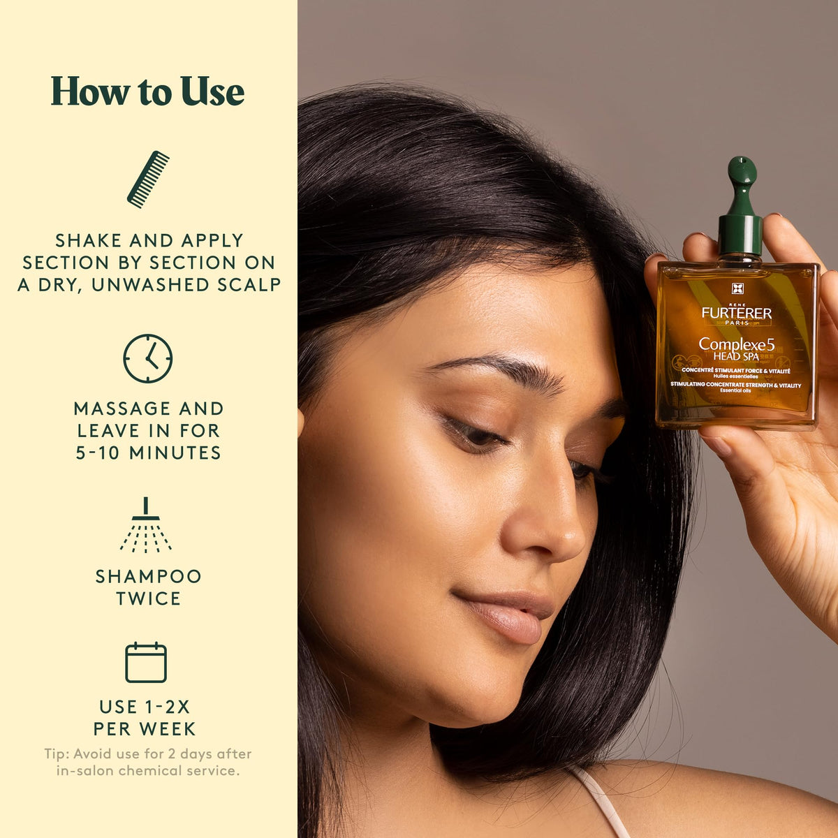René Furterer texture drop on skin highlighting lightweight, nourishing castor oil benefit