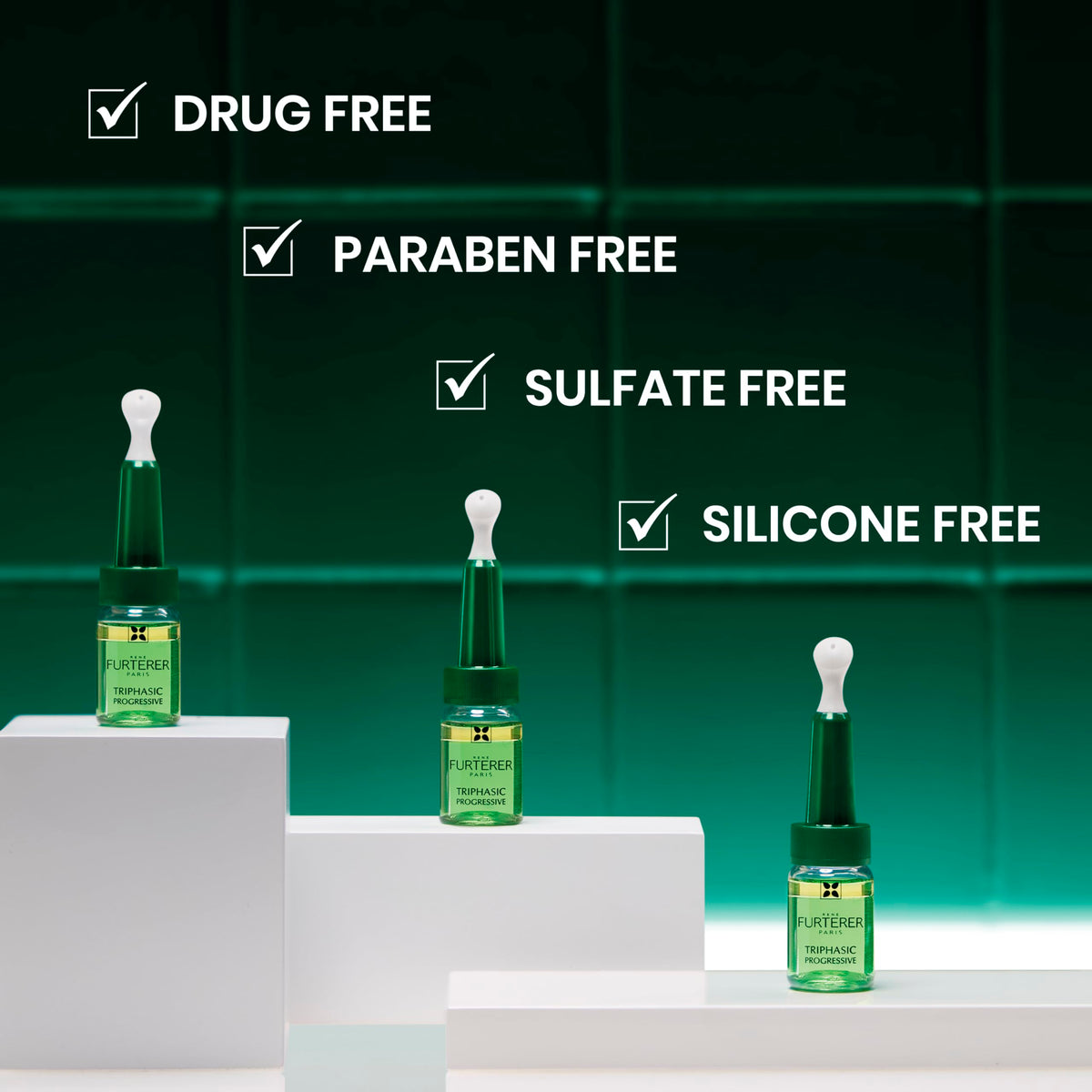 René Furterer bottle in hand showing 30-day concentrated serum scale