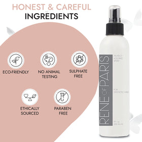 Rene of Paris close-up texture shows smoother synthetic fibers