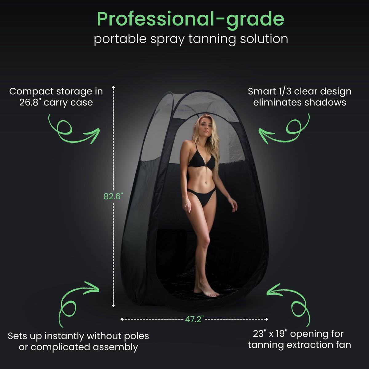 Reneebeautytan clear window detail providing better lighting for tanning accuracy