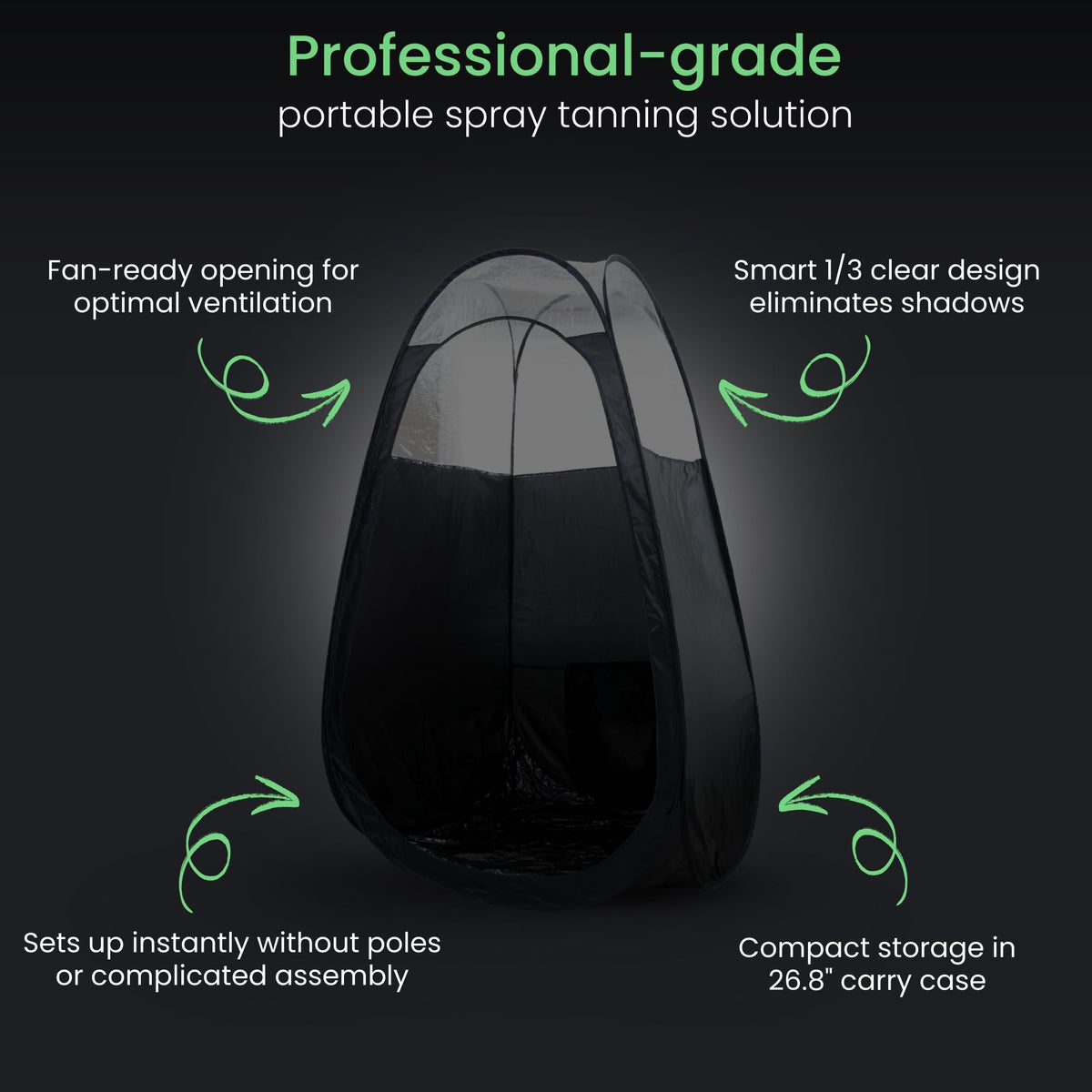 Reneebeautytan fan opening close-up compatible with extraction fans for airflow