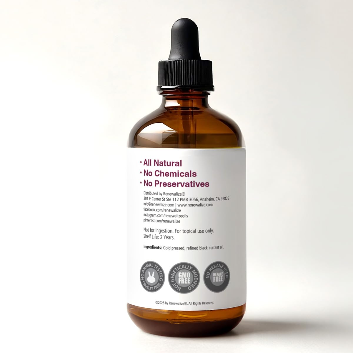 Renewalize oil texture closeup highlighting lightweight, absorbent finish