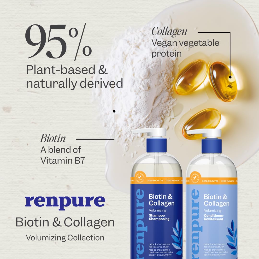 RENPURE pump detail highlighting easy dispense and convenient daily use