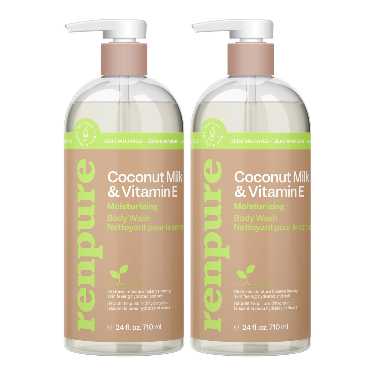 RENPURE front packaging showing 24 fl oz bottle and label benefits