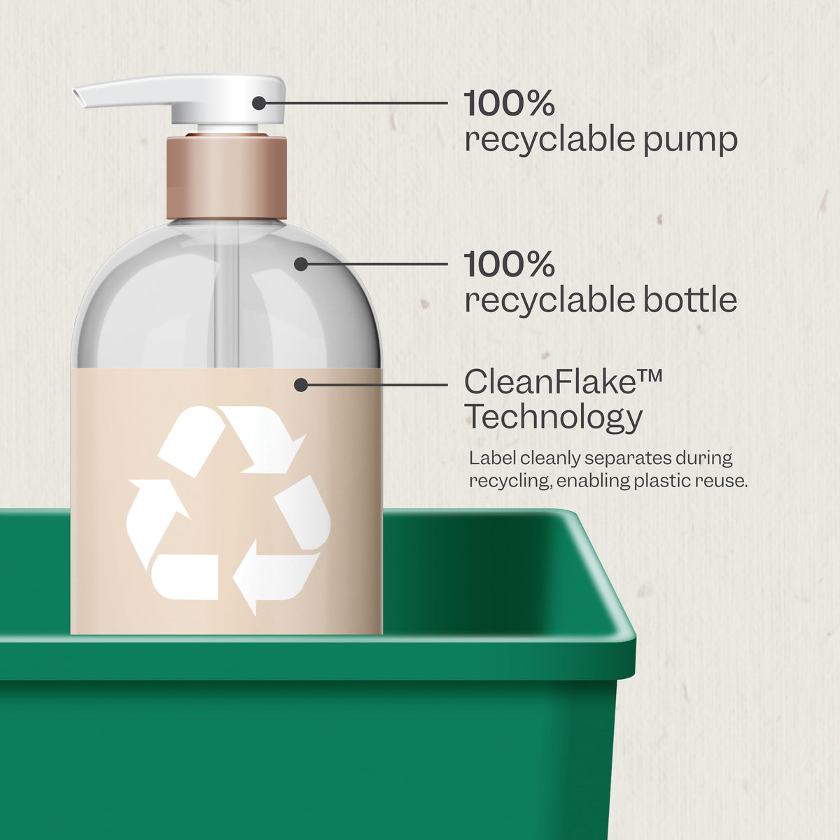 renpure bottle on bathroom shelf in lifestyle setting for daily use