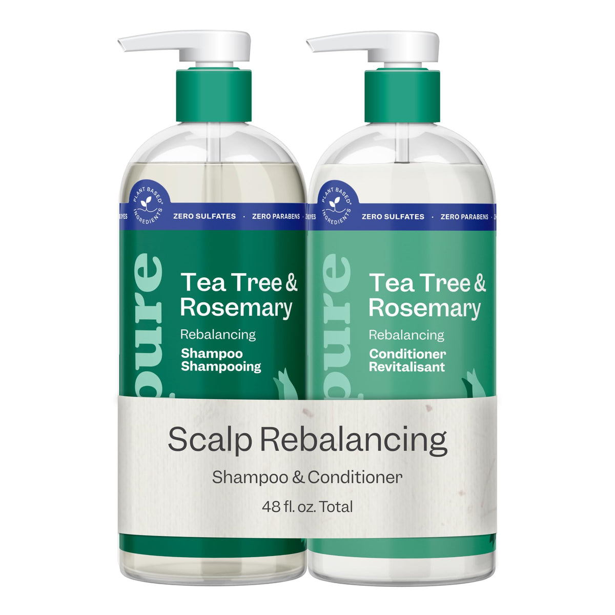 RENPURE front packaging showing duo and recyclable pumps for easy use