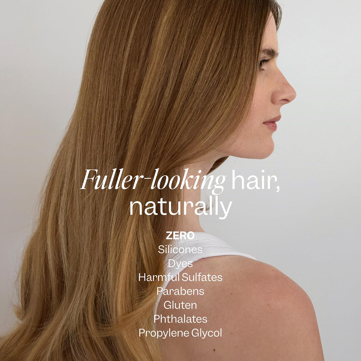 Renpure after blowout showing fuller, thicker-looking hair