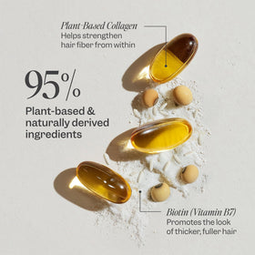 Renpure mousse applied at roots with hands for instant lift
