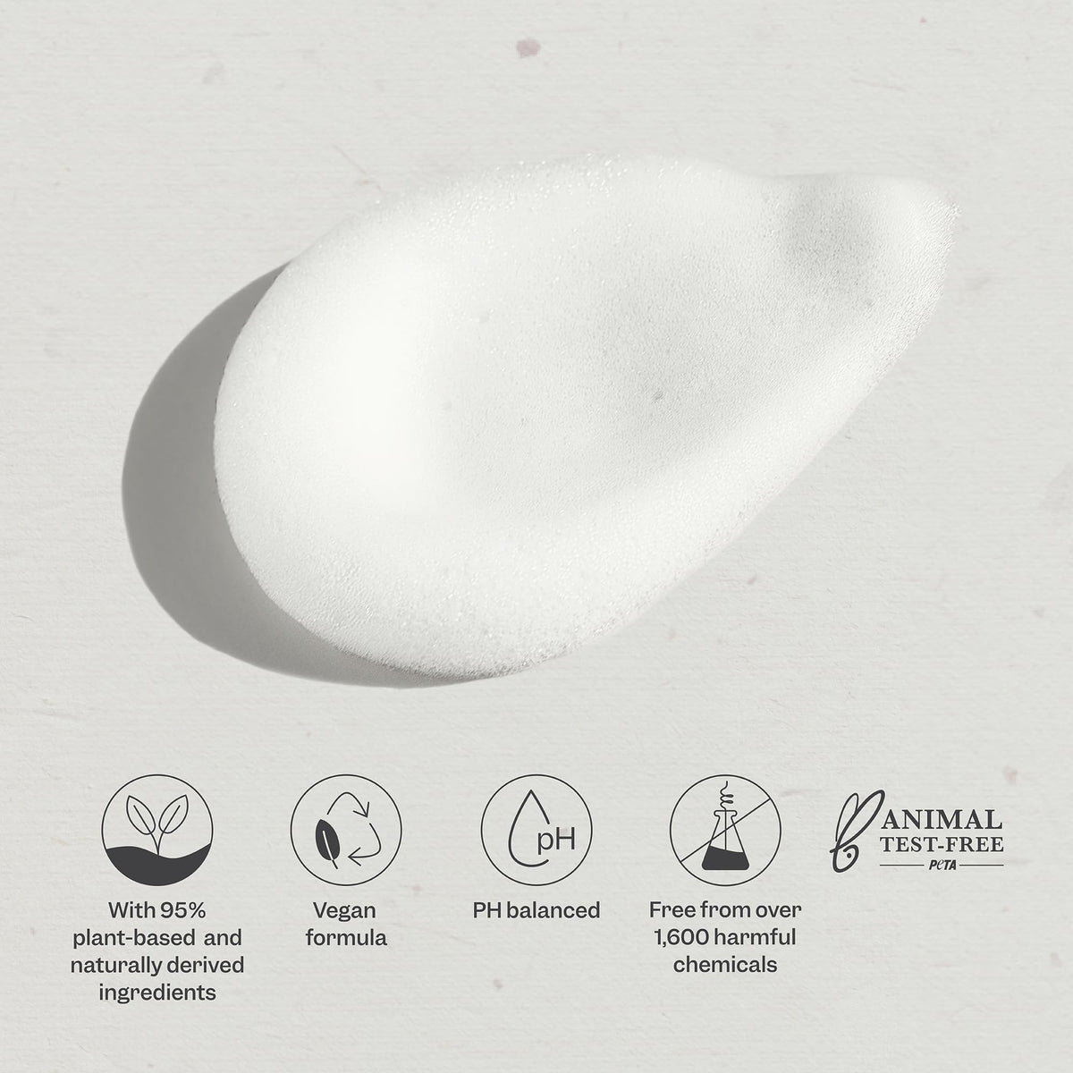 Renpure bottle on counter emphasizing 100% PCR sustainable packaging