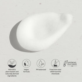 Renpure bottle on counter emphasizing 100% PCR sustainable packaging