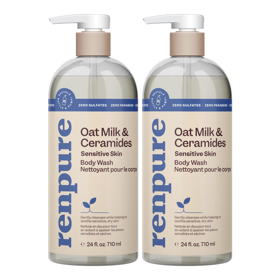 RENPURE front bottle showing label and 24 oz size, highlights gentle hydration