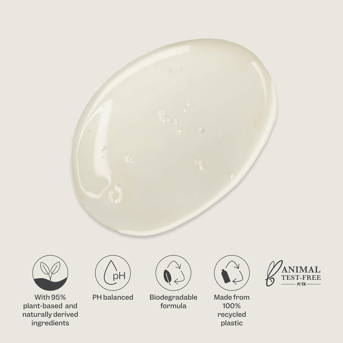 Renpure recyclable packaging label emphasizing sustainable, recyclable tub