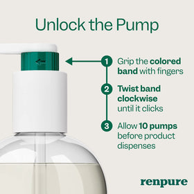 RENPURE bottle held in hand for scale displaying 24 fl oz practical size