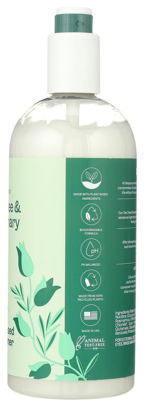 Renpure tea tree leaves and rosemary sprigs highlighting natural extracts