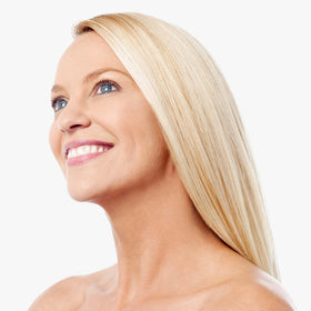 Replenix applied on hand demonstrating sheer finish and easy blending benefit