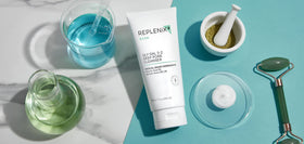 Replenix before and after concept illustrating improved pore clarity results