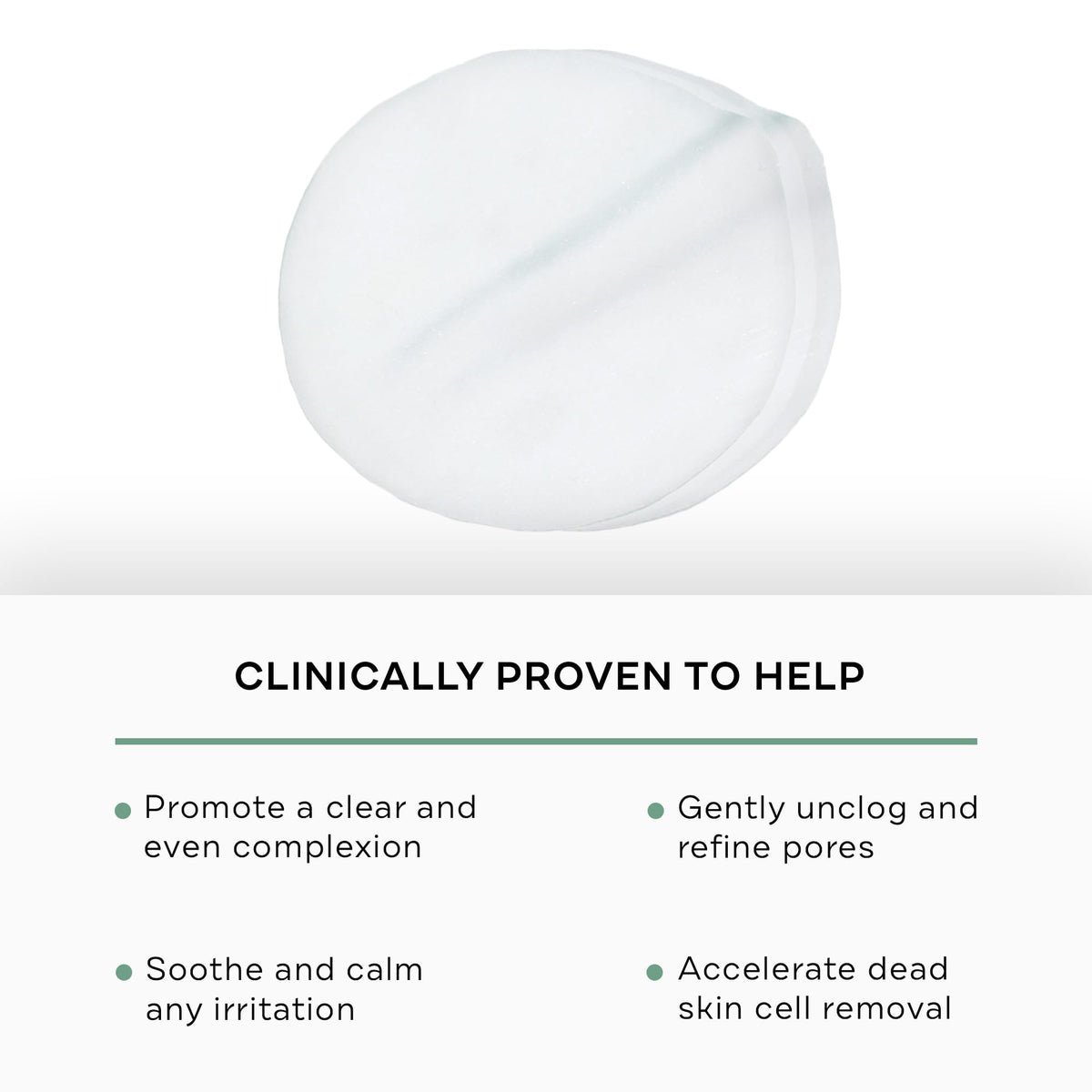Replenix pad close-up texture showing saturated pad for exfoliation
