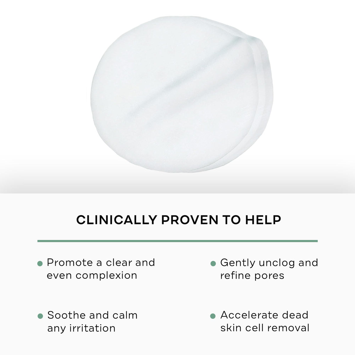 Replenix close-up of pad texture to highlight gentle exfoliation benefits
