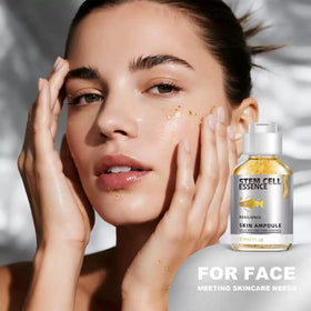 Repqoauv serum drop on fingertip showing lightweight texture and quick absorbency