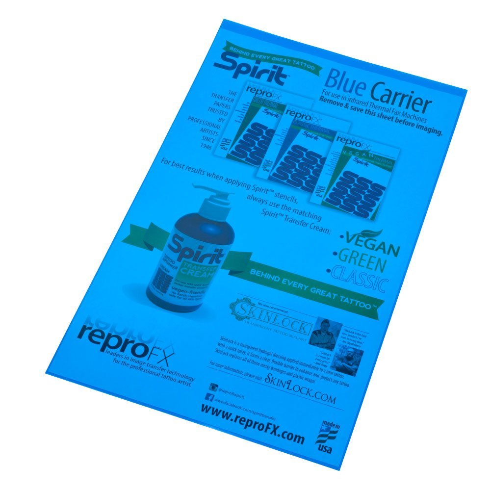 ReproFX Spirit carrier placed in thermal machine close-up, stabilizing heat for clearer stencils