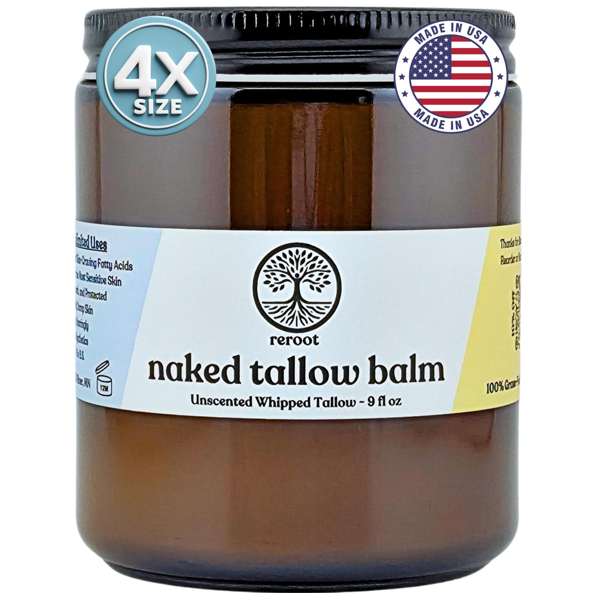 Reroot Organics front jar view showing clean packaging and single-ingredient benefit