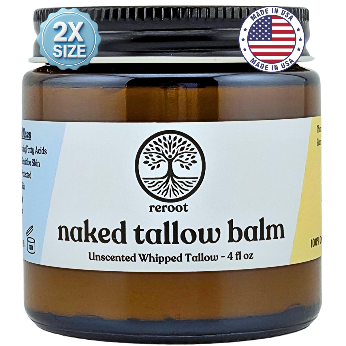 Reroot Organics jar front view showing clean label and benefit