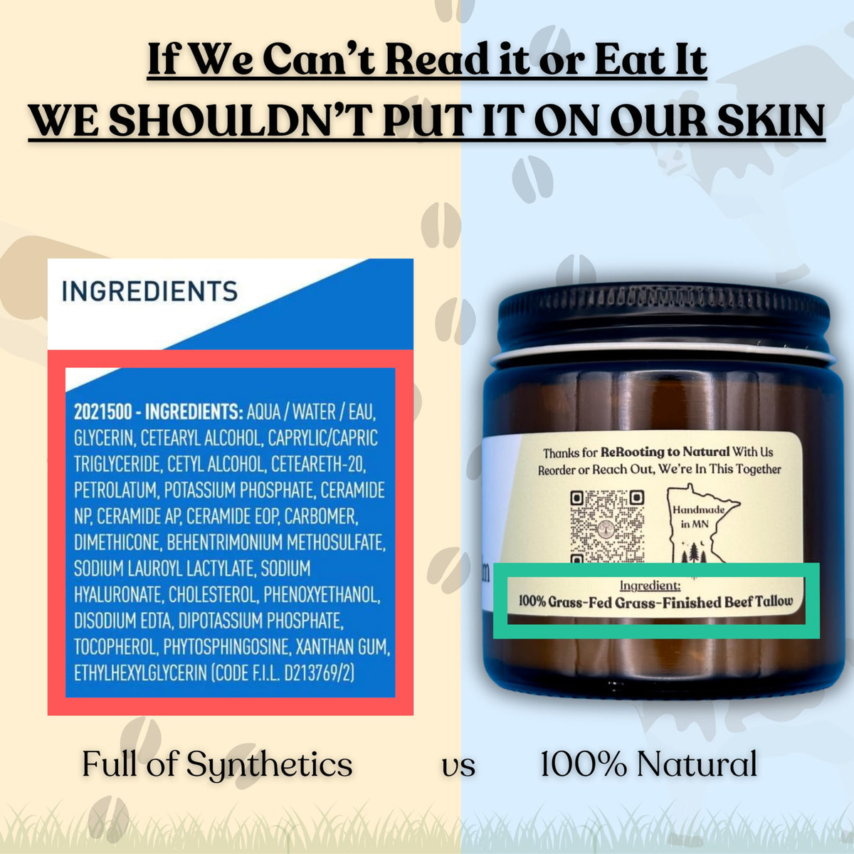 Reroot Organics swatch on skin showing absorption and moisturization benefit