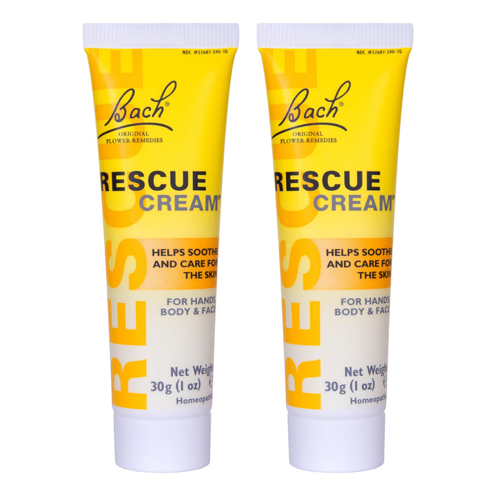 RESCUE front packaging showing twin 30 g tubes and calming branding benefit