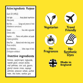 RESCUE label closeup highlighting ingredients and FSA/HSA eligibility benefit