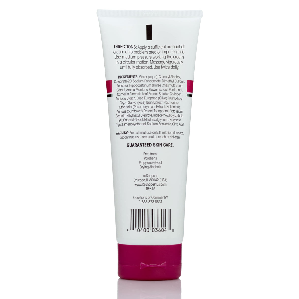 Reshape+ cream being massaged into lower leg to improve appearance