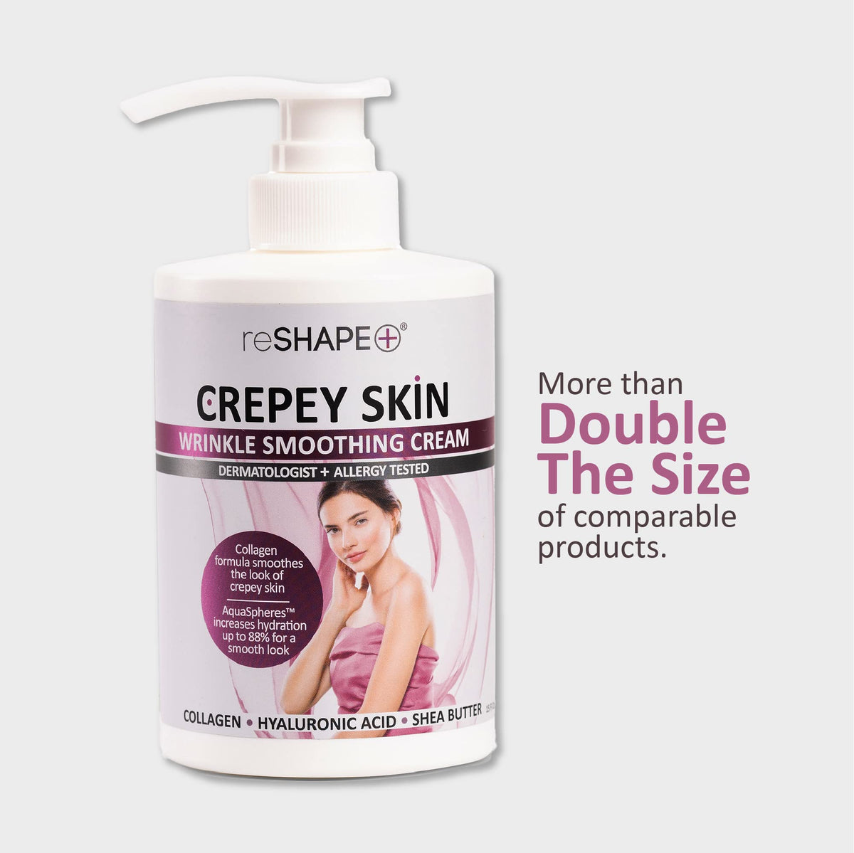 Reshape+ ingredients label showing collagen and hyaluronic acid for reassurance