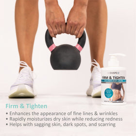 Reshape+ lotion pump dispensing smooth texture for fast absorption