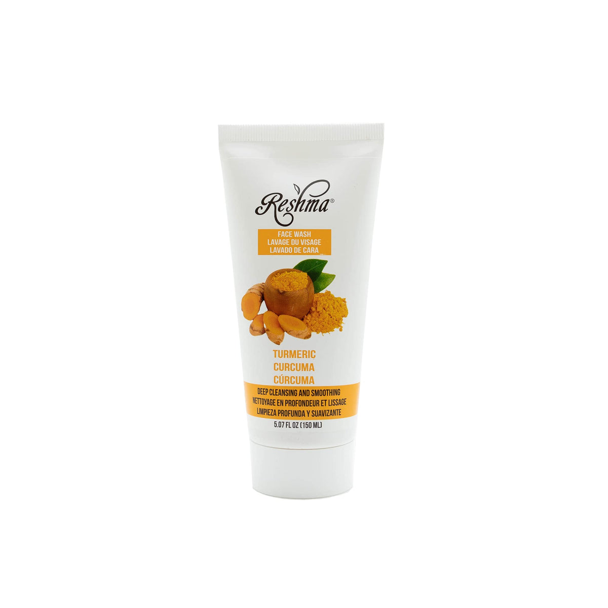Reshma Beauty turmeric root and product, emphasizes natural brightening ingredient