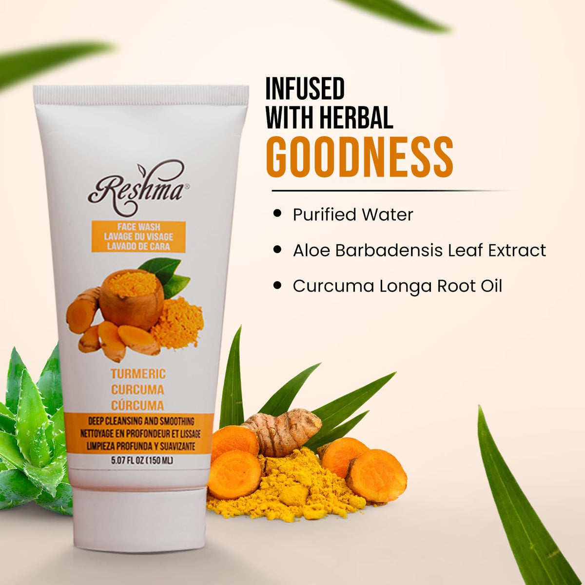 Reshma Beauty applying cleanser to face, illustrates gentle removal of impurities