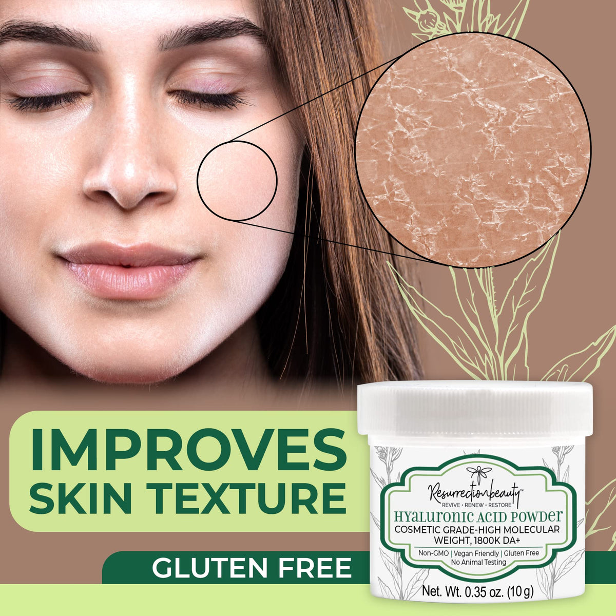 RESURRECTIONbeauty serum dropper applying gel for precise dosage and controlled application