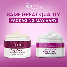 Skin texture comparison with Retinol LIVAURA showing smoother-looking skin over time