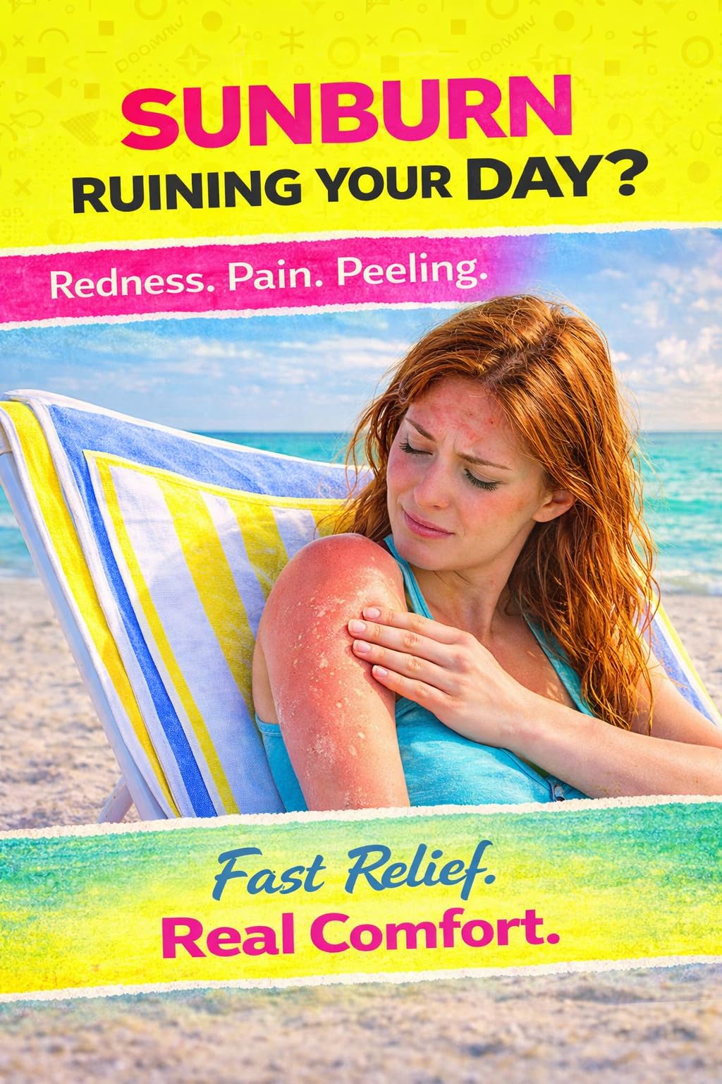 RETRO Rewind being applied to shoulder to calm redness and irritation