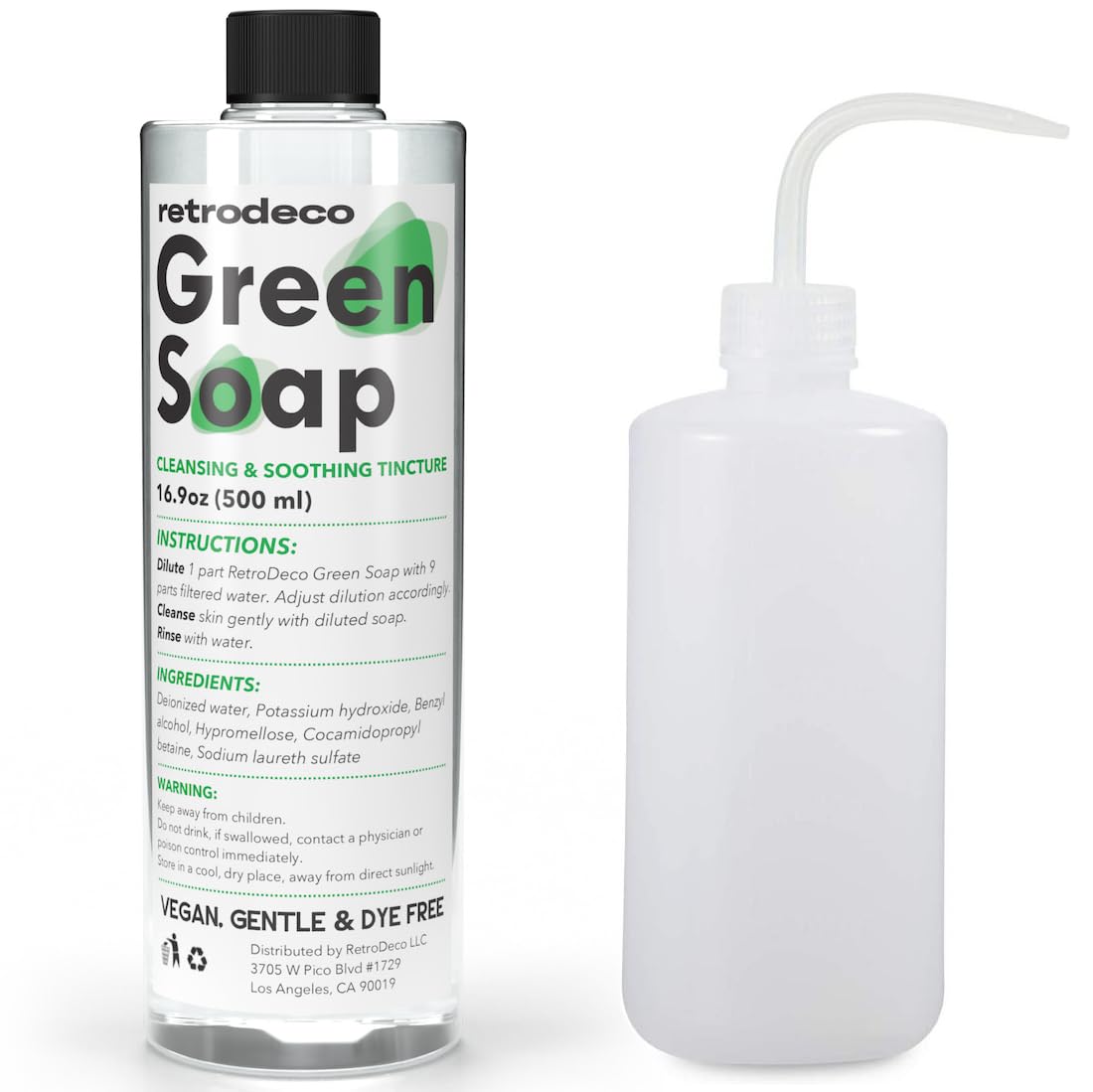 RetroDeco front packaging showing 16.9oz bottle and label for clear identification