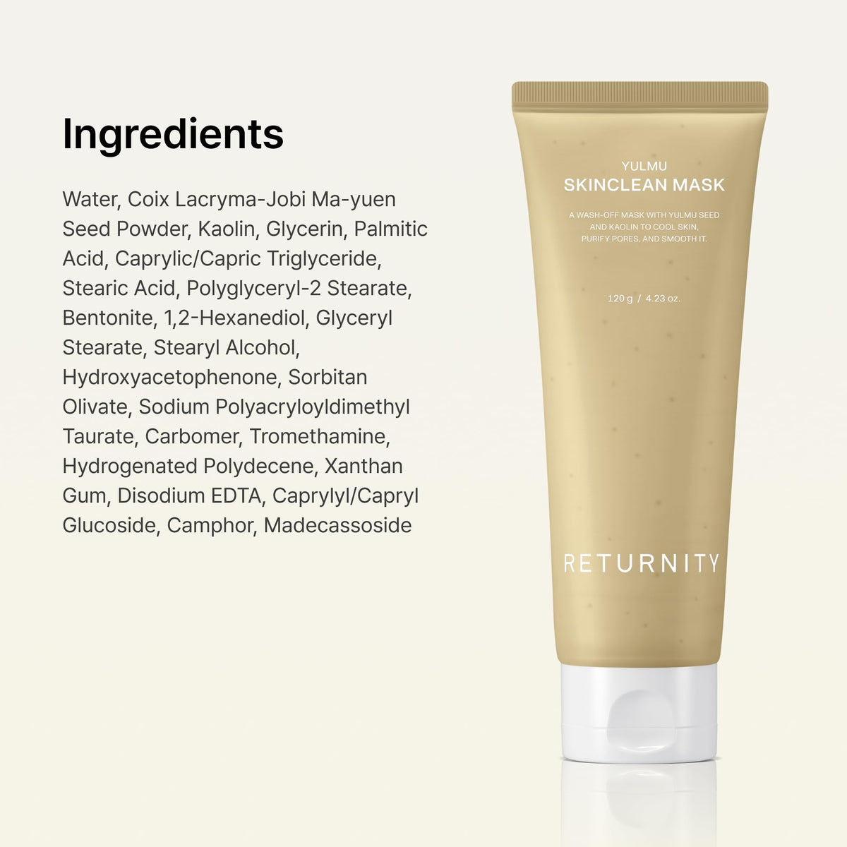 RETURNITY on bathroom shelf in lifestyle scene suggesting relaxed skincare ritual