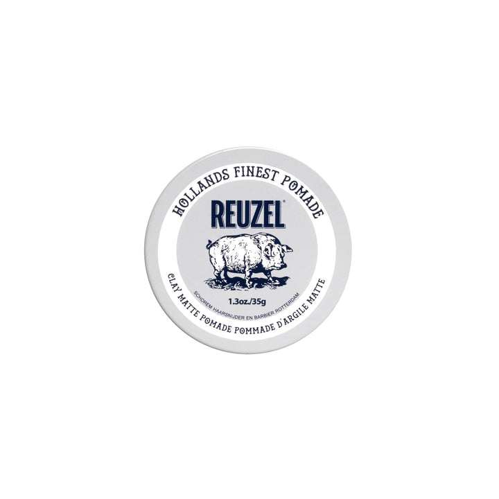 REUZEL jar front view showing packaging and easy application
