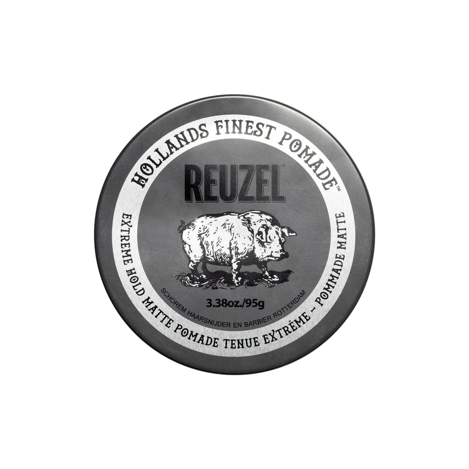 REUZEL jar front view showing product branding and matte packaging benefit