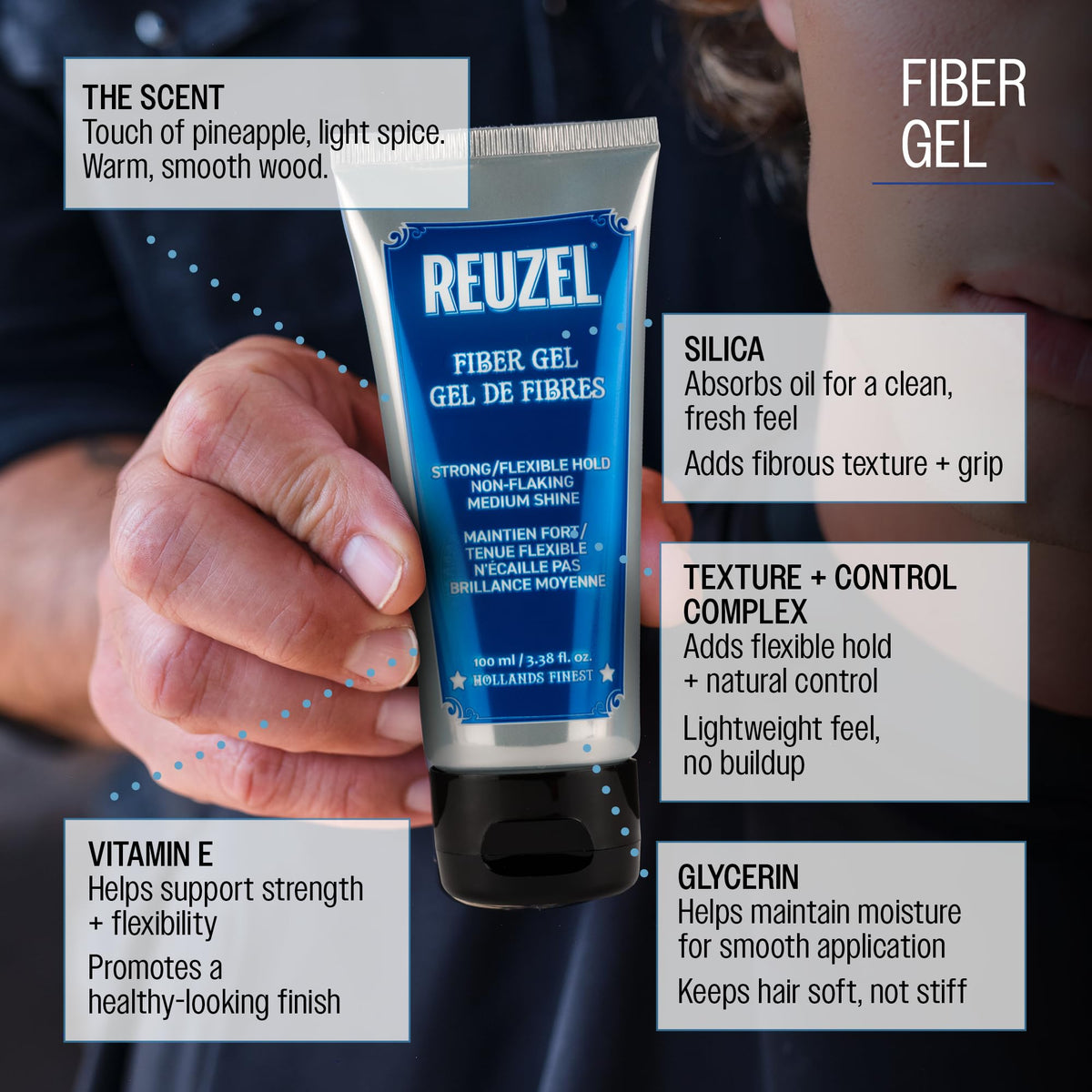 REUZEL jar next to coin size comparison for compact travel-friendly benefit