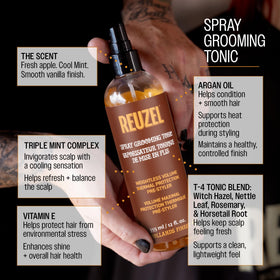 REUZEL textured hair close-up after styling, shows added volume and natural feel