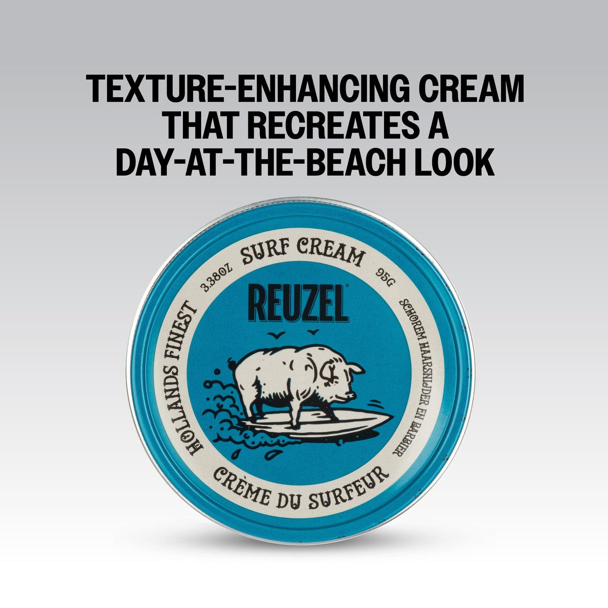 REUZEL styled beach-look showing matte definition and tousled finish
