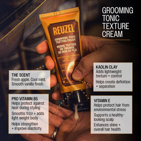 REUZEL applied to towel-dried hair adding natural texture and separation