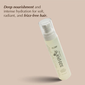 Rev320 being applied to damp hair demonstrating frizz control and added smoothness
